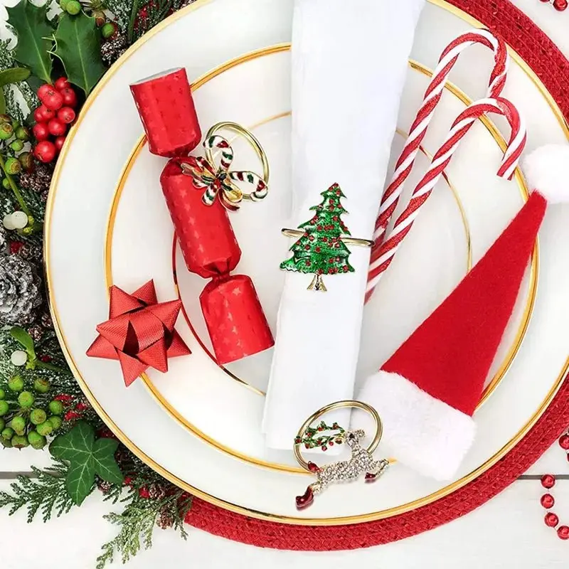 Ronds de Serviette de Noël, Porte-Serviette,