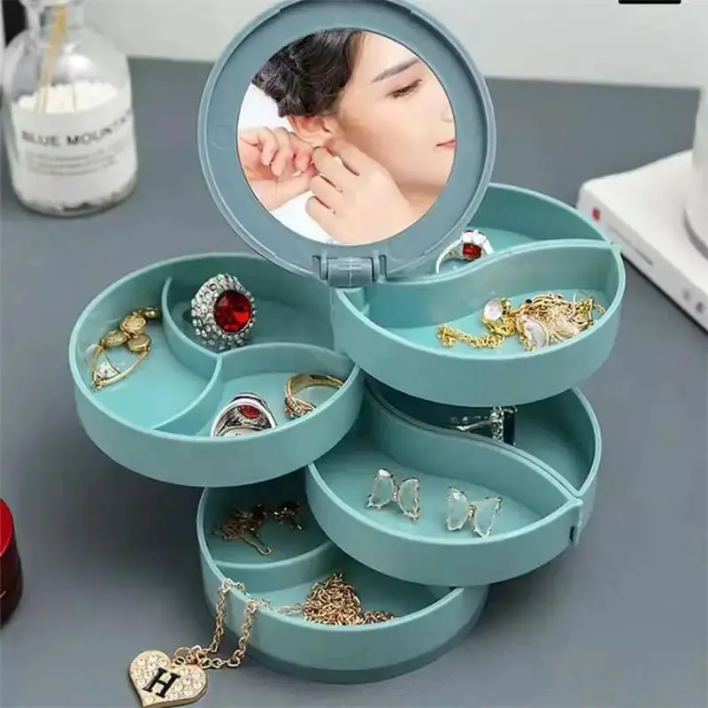 Présentoir à bijoux en plastique rotatif