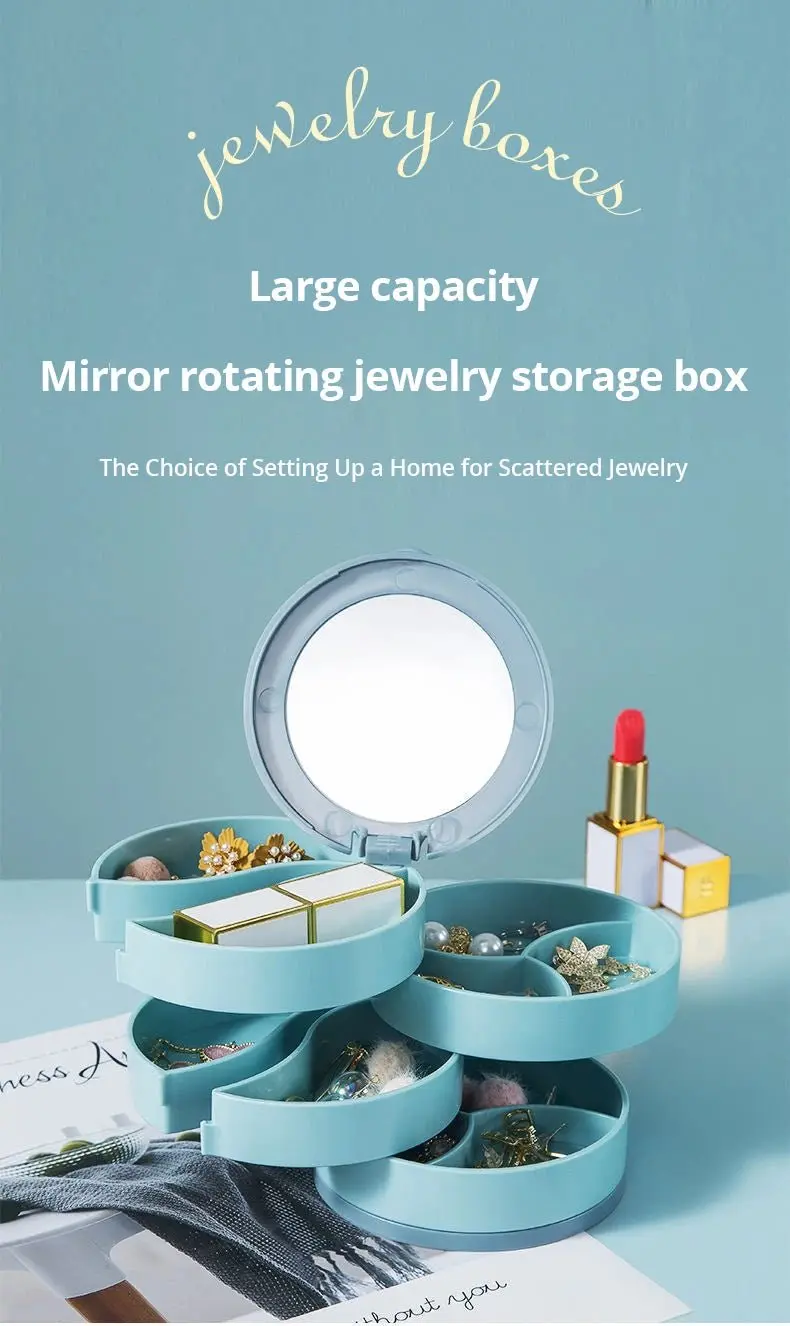 Présentoir à bijoux en plastique rotatif