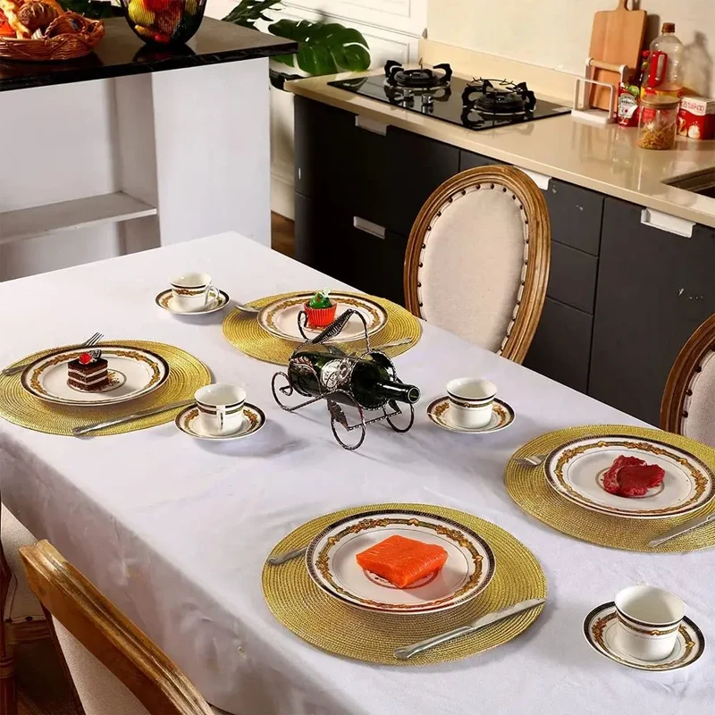 Ensemble de 6 sets de table ronds tressés