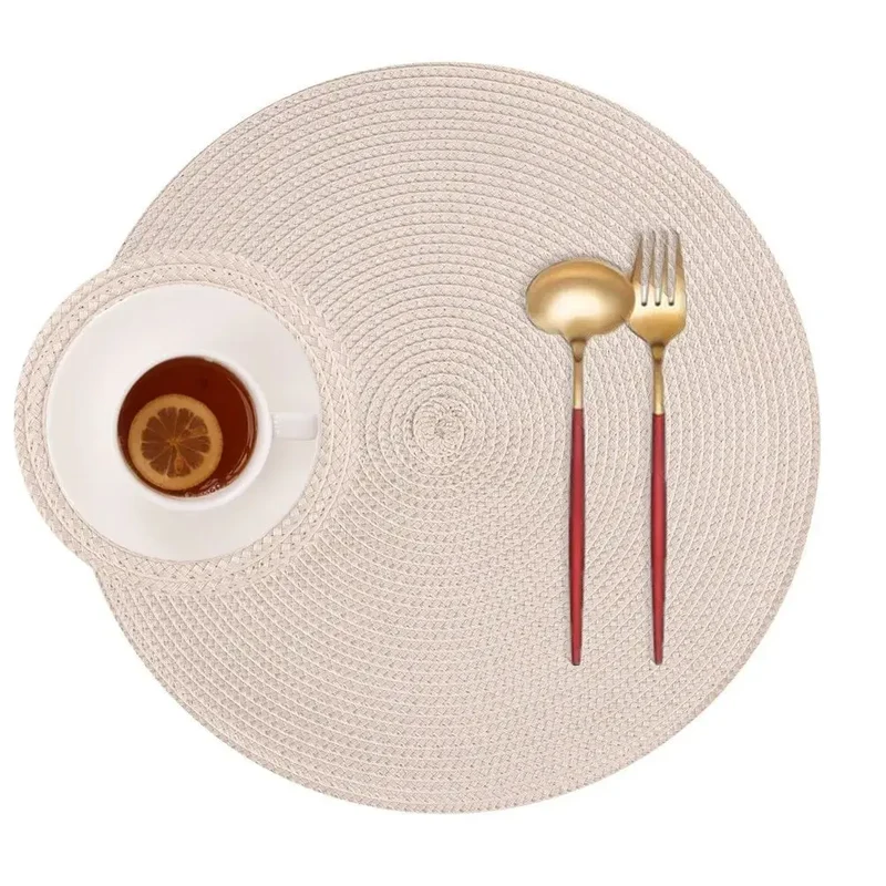 Ensemble de 6 sets de table ronds tressés