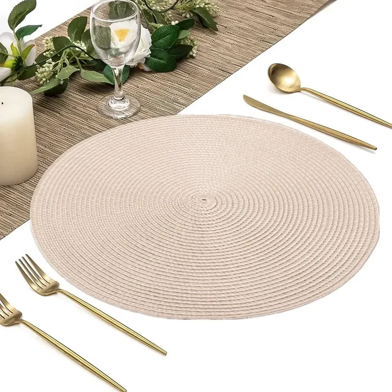 Ensemble de 6 sets de table ronds tressés