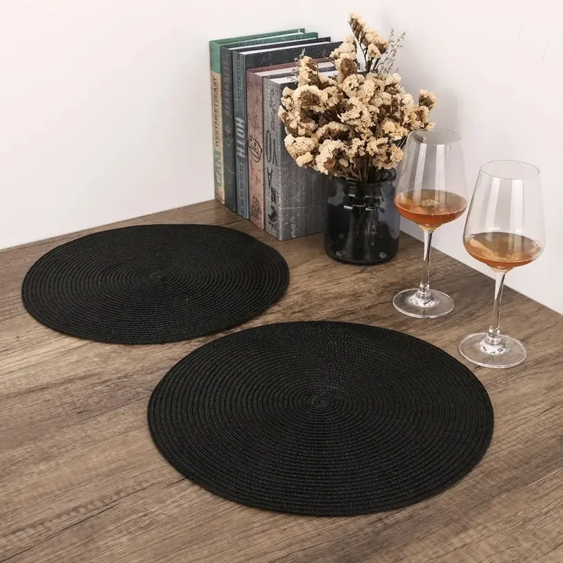 Ensemble de 6 sets de table ronds tressés