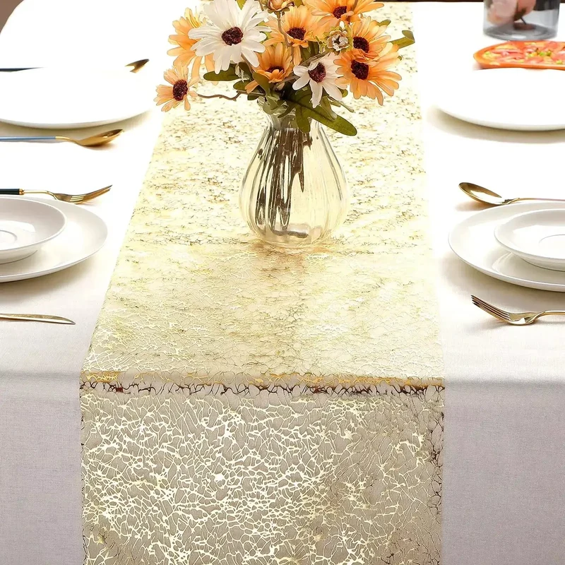 Nappe Table doré à paillettes
