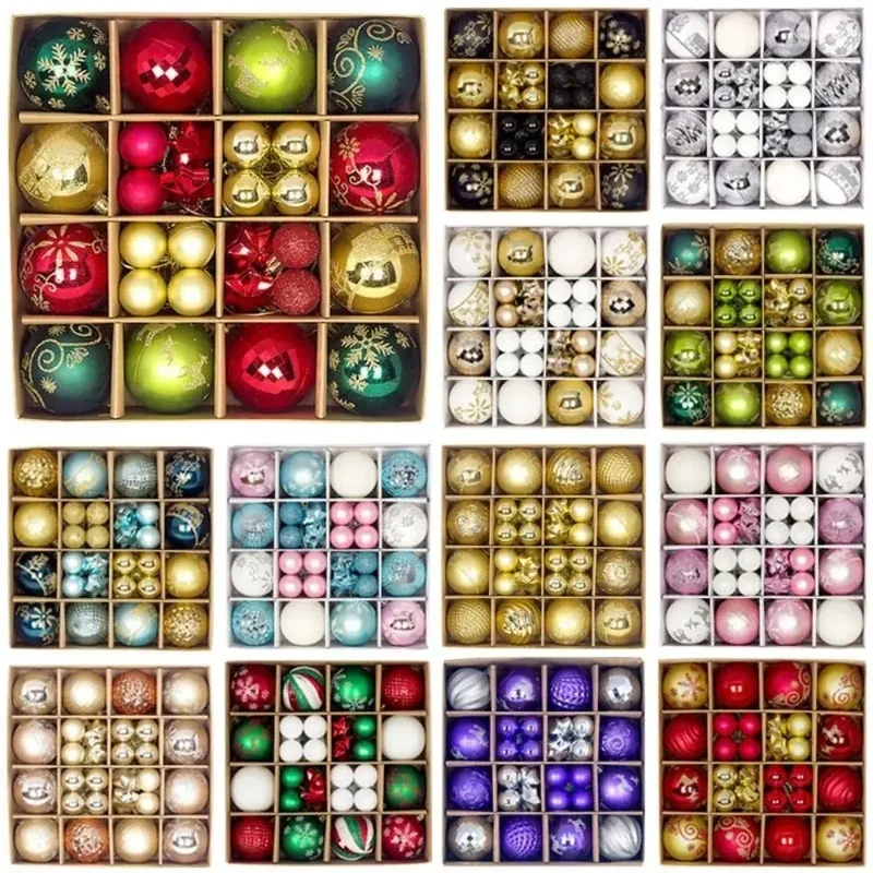 Boule de noël 3/6CM, 44 pièces