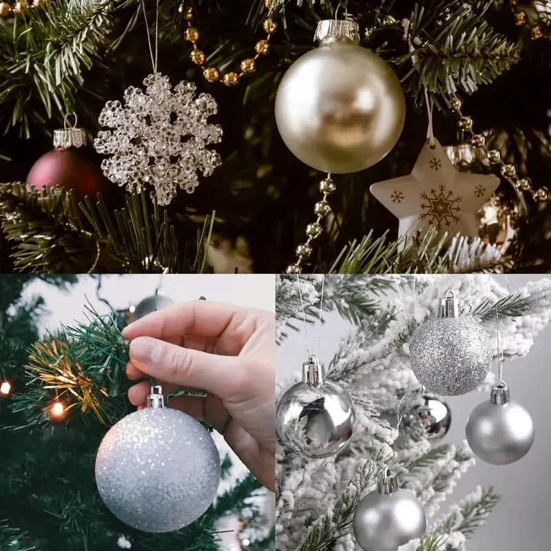 Boule de noël 3/6CM, 44 pièces