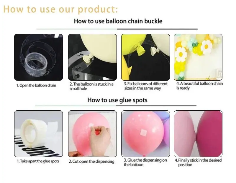 Guirlande de ballons noirs et dorés | Élégance
