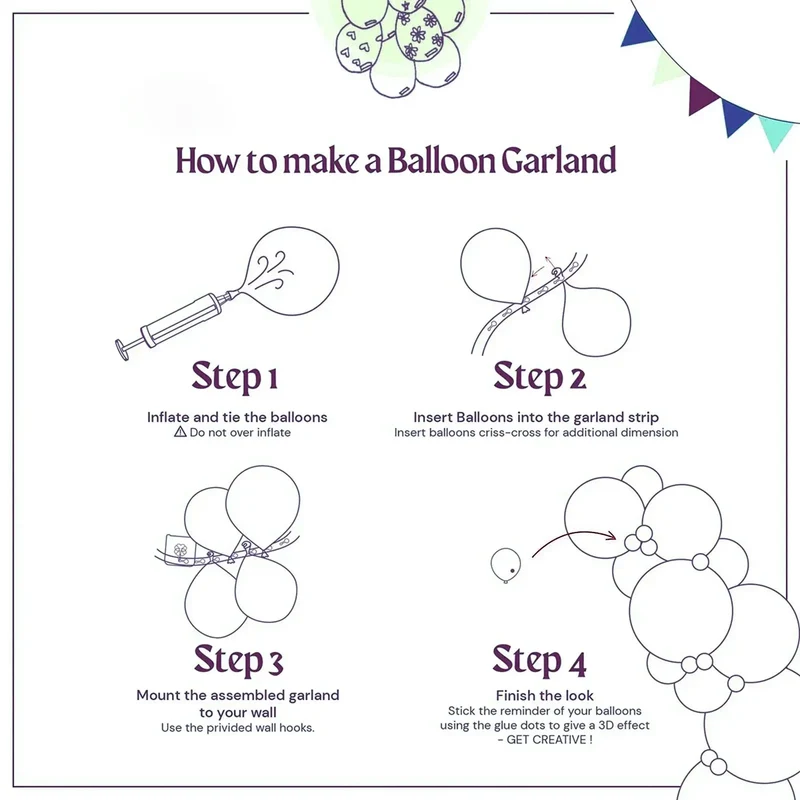 Guirlande de ballons noirs et dorés | Élégance