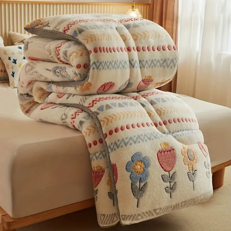 couette couverture épaissie chaude flanelle
