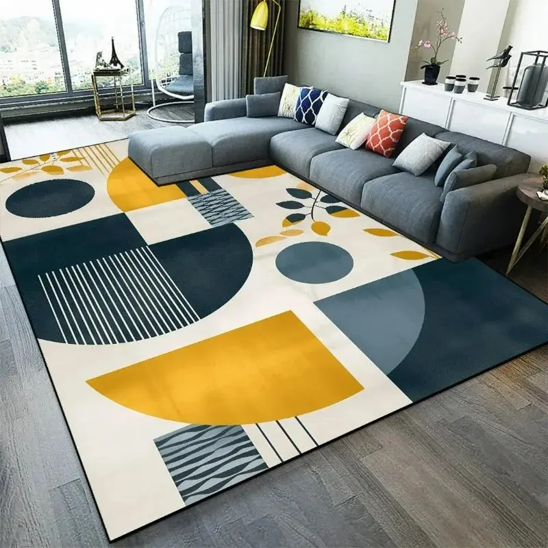 Tapis de salon géométrique de luxe