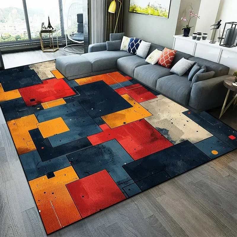 Tapis de salon géométrique de luxe