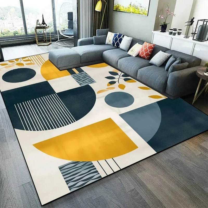 Tapis de salon géométrique de luxe