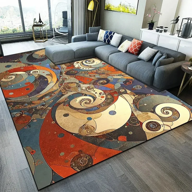 Tapis de salon géométrique de luxe