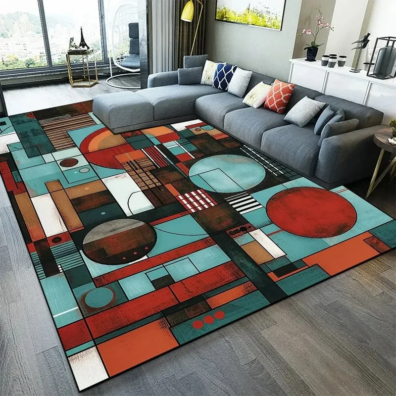 Tapis de salon géométrique de luxe