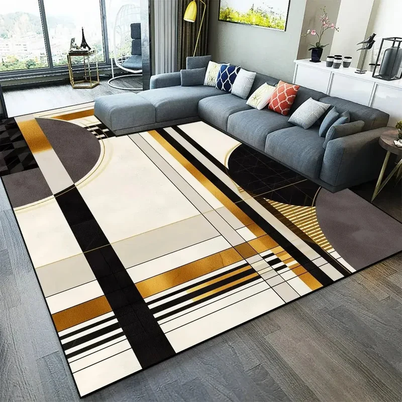 Tapis de salon géométrique de luxe