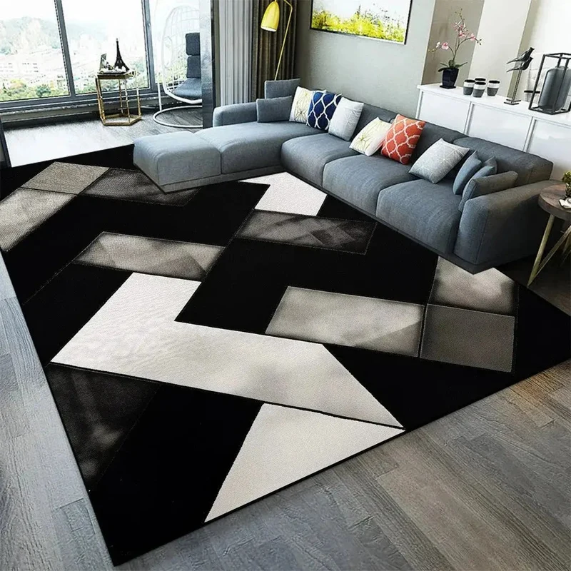 Tapis de salon géométrique de luxe