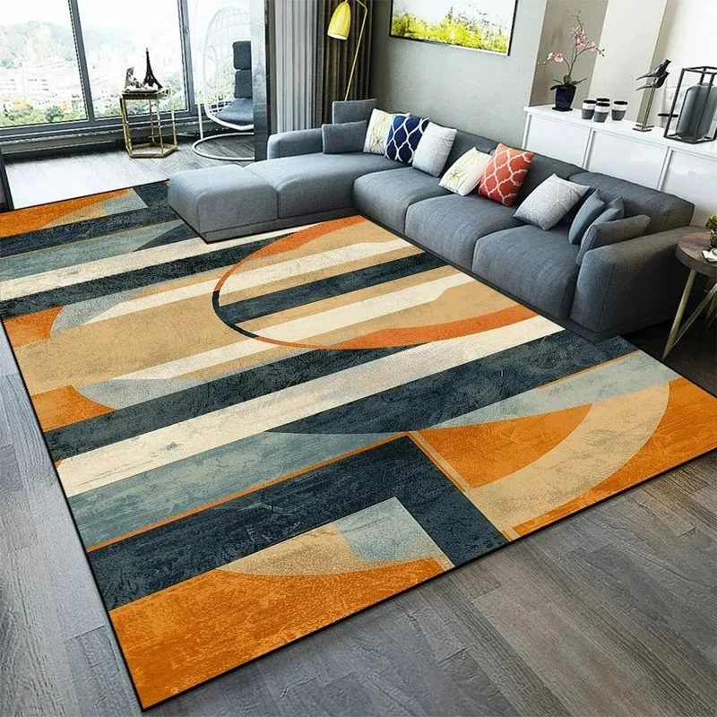 Tapis de salon géométrique de luxe