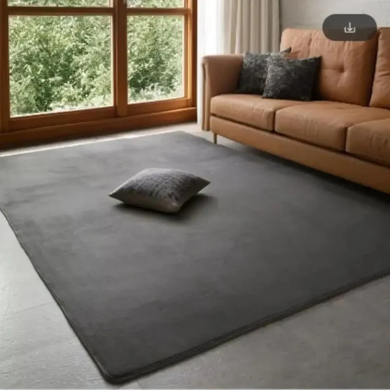 tapis en velours de corail de couleur unie,