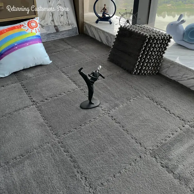 Tapis de jeu en peluche douce pour enfants