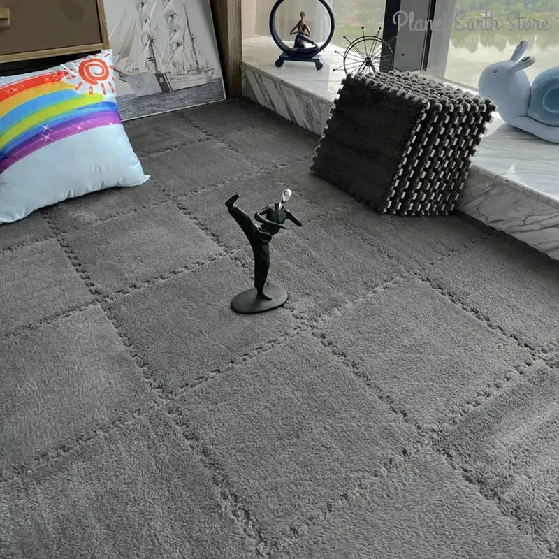 Tapis de jeu en peluche douce pour enfants