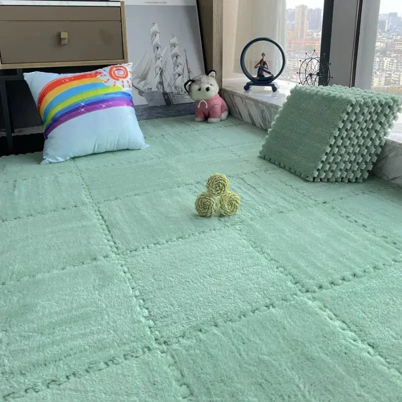 Tapis de jeu en peluche douce pour enfants
