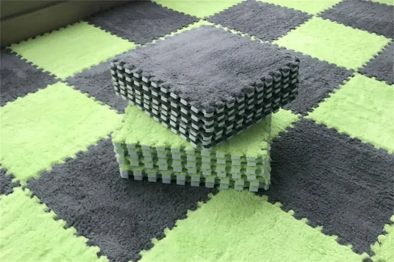 Tapis de jeu en peluche douce pour enfants