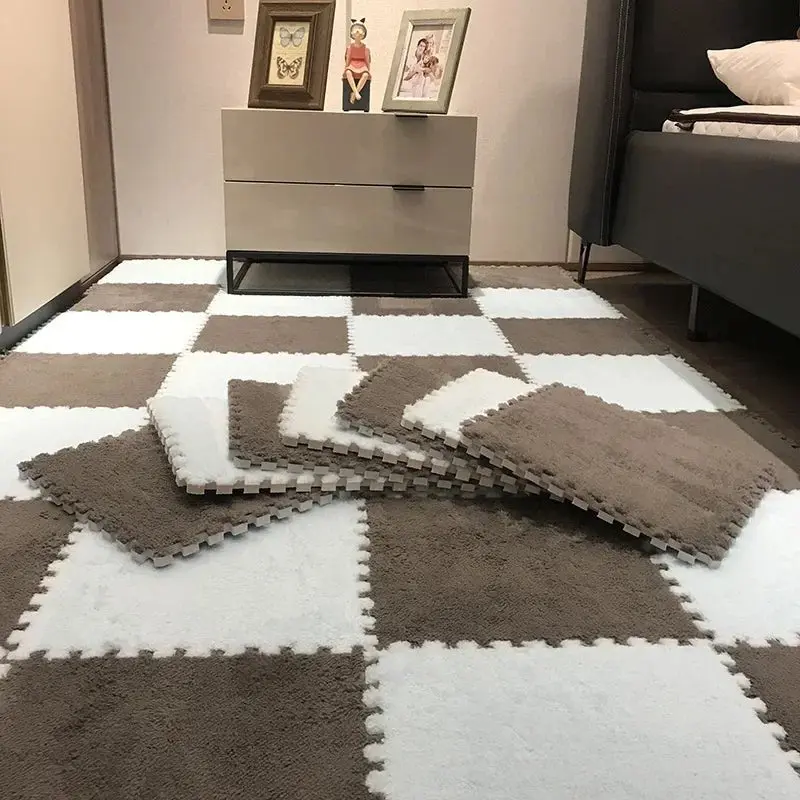 Tapis de jeu en peluche douce pour enfants