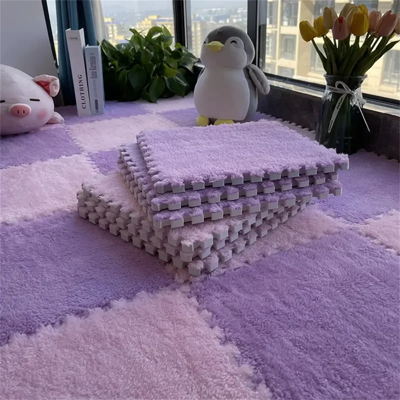 Tapis de jeu en peluche douce pour enfants