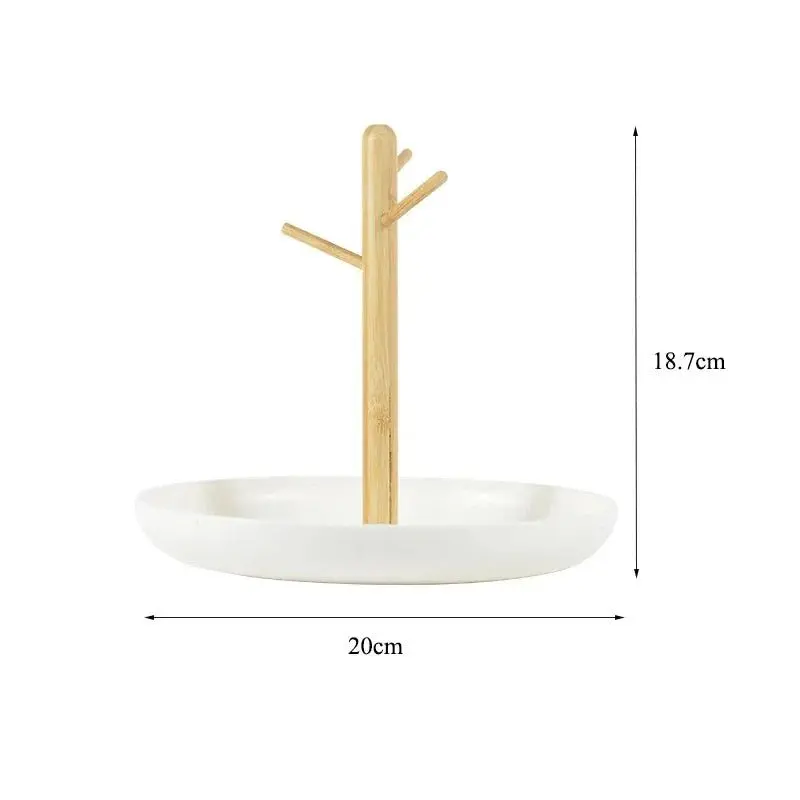 Rangement Clé - BranchRoundTray™ - Blanc