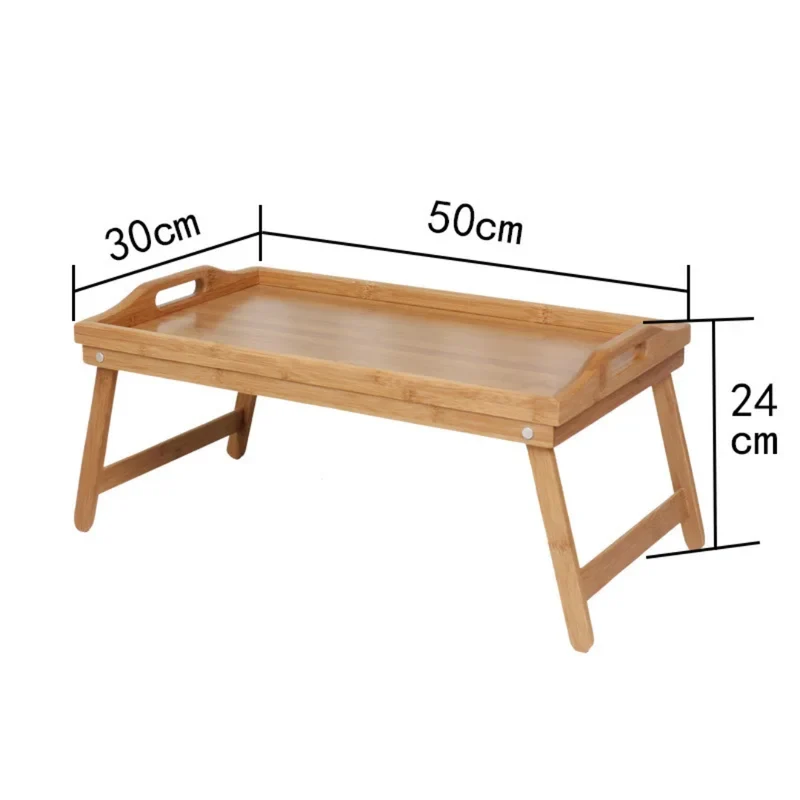 Table pliable en bambou 2 en 1