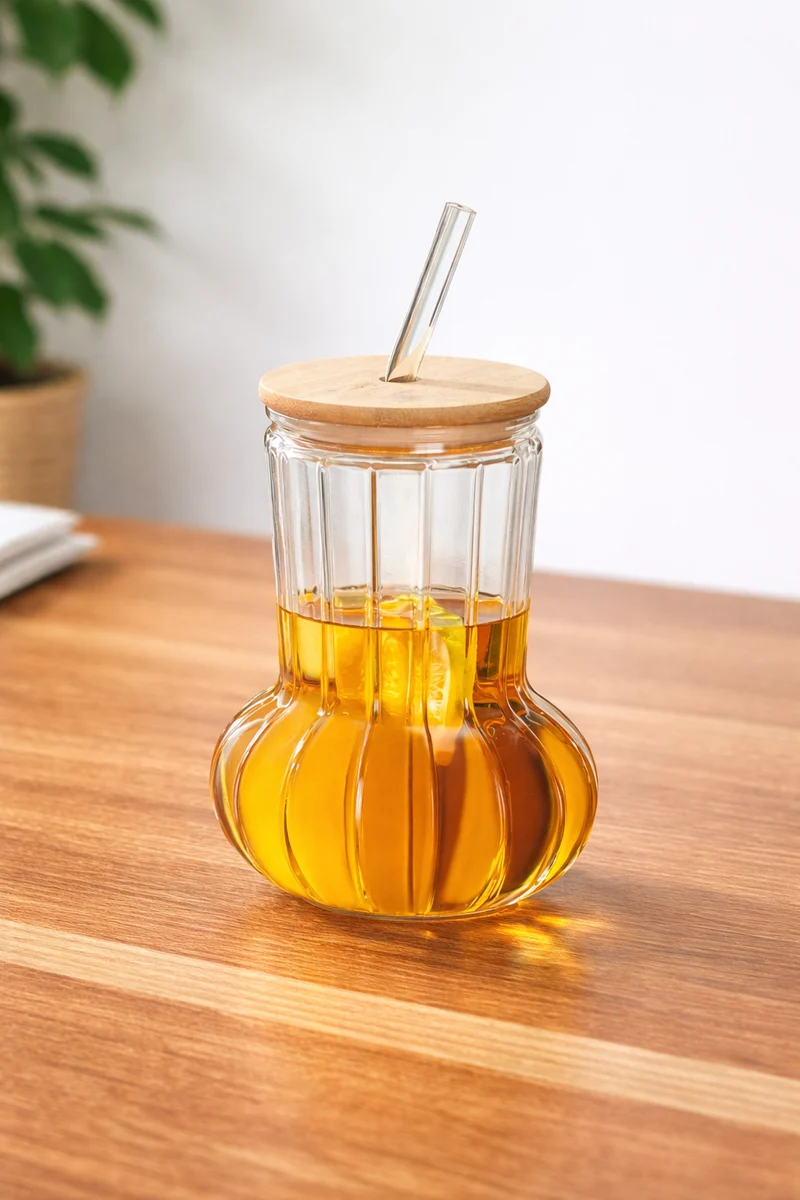 Verre avec paille 500 ml