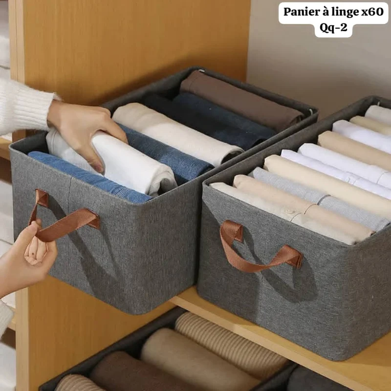 Boîtes de rangement pliables en tissus