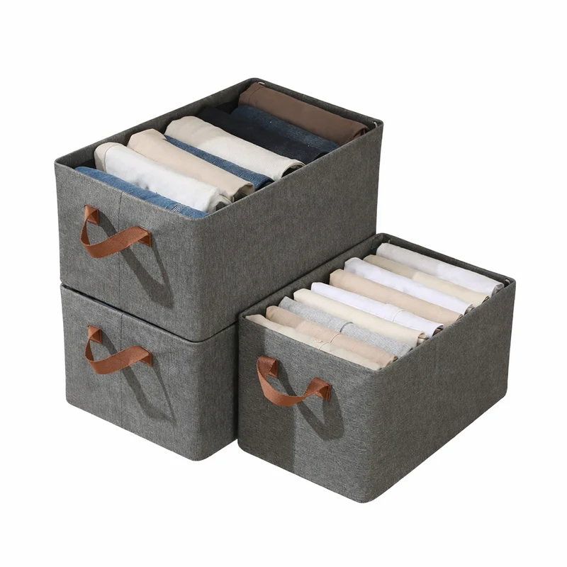 Boîtes de rangement pliables en tissus