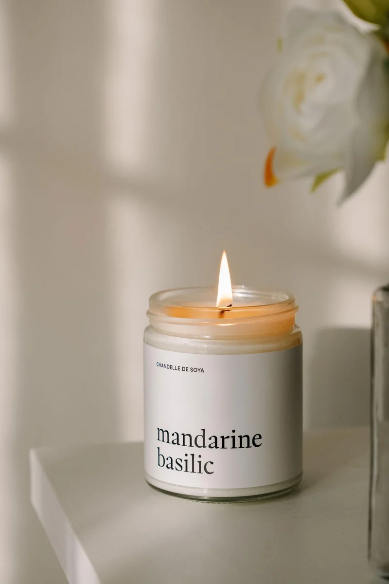 CHANDELLE DE SOYA - Mandarine basilic