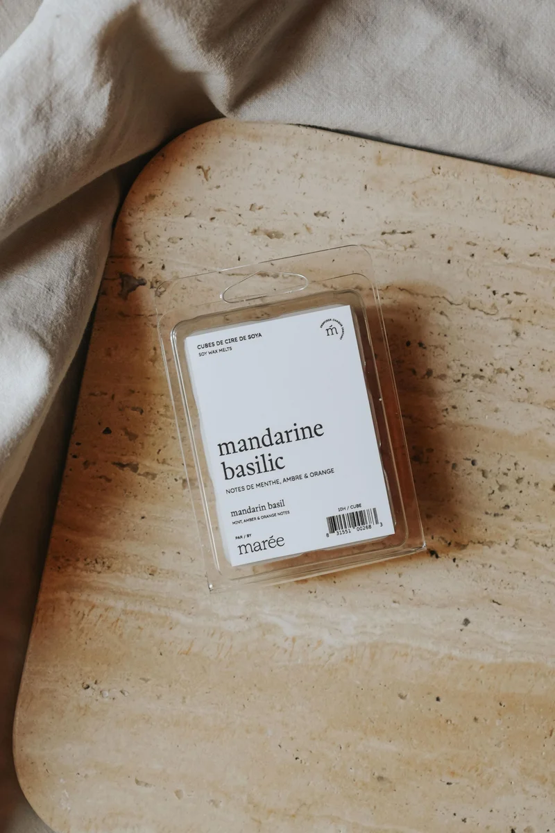 CUBES DE CIRE DE SOYA POUR DIFFUSEUR - Mandarine basilic