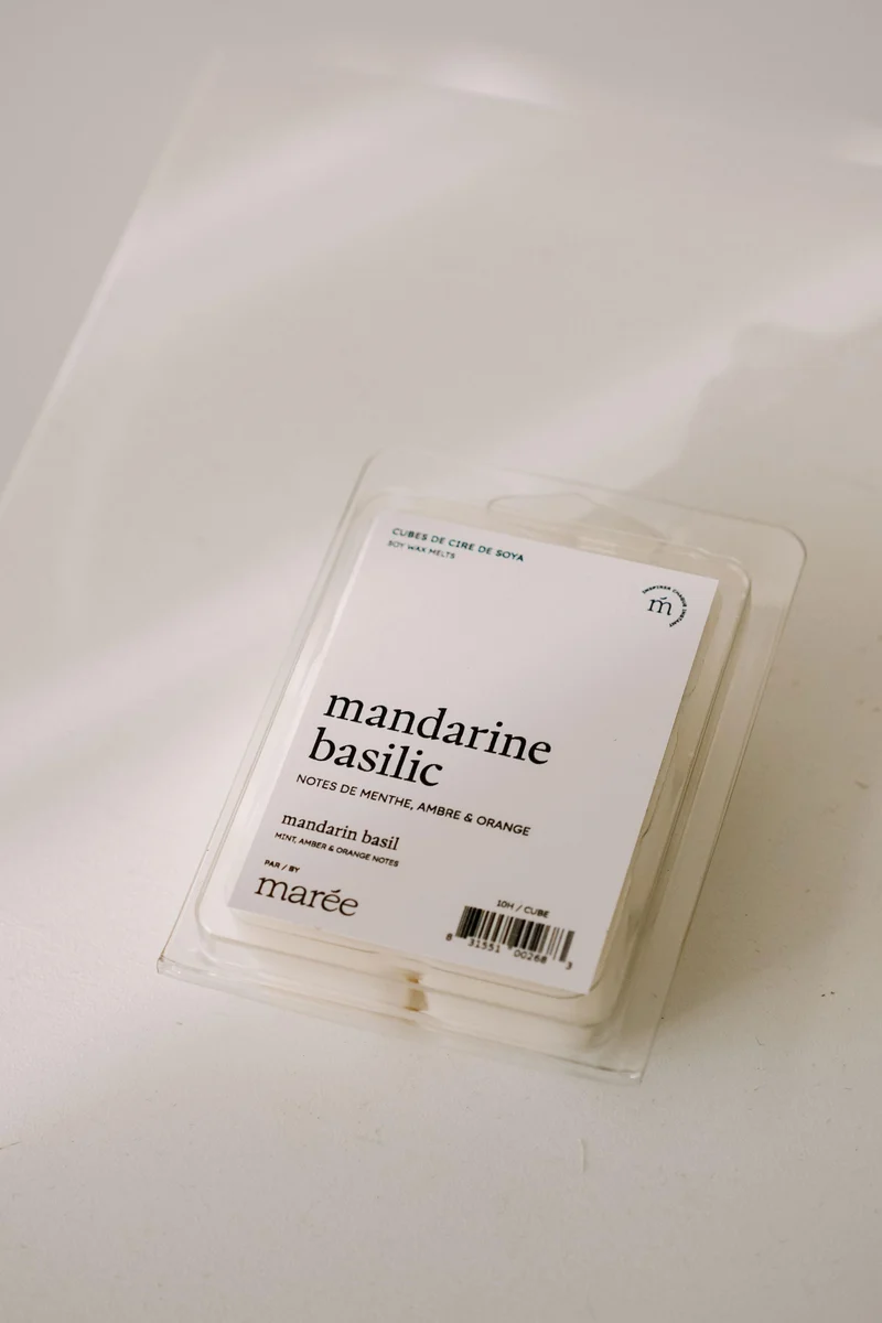 CUBES DE CIRE DE SOYA POUR DIFFUSEUR - Mandarine basilic