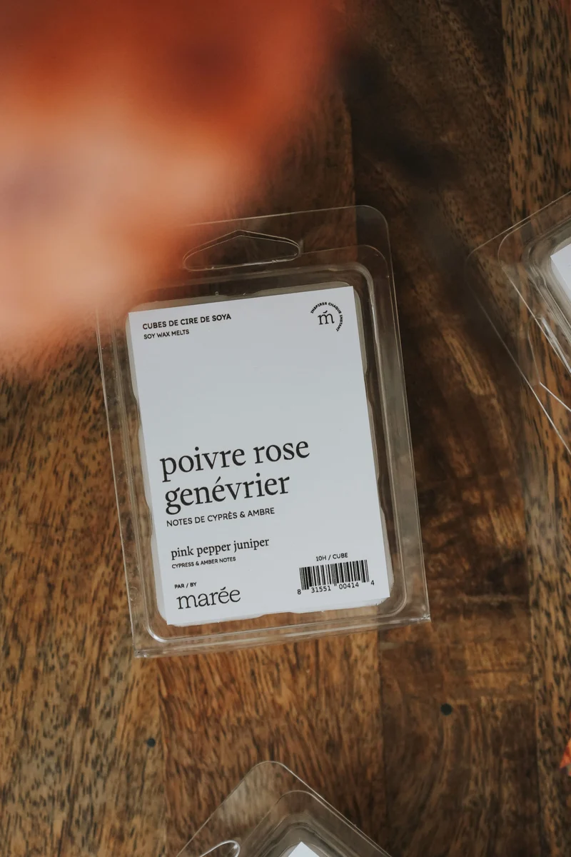 CUBES DE CIRE DE SOYA POUR DIFFUSEUR - Poivre rose genévrier