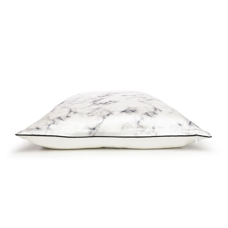 Taie d’oreiller en soie motif Marbre