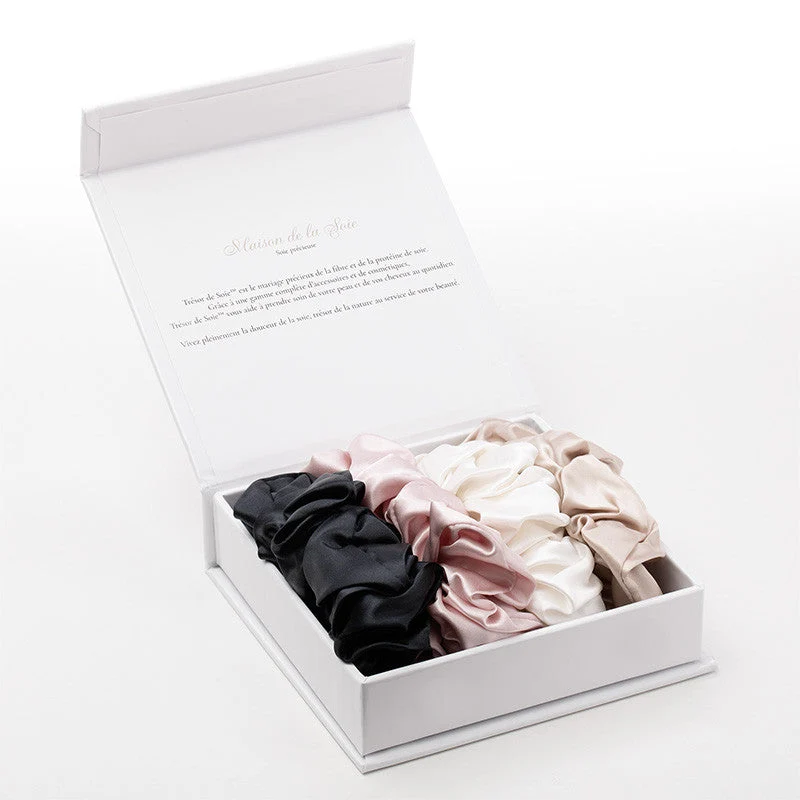 Coffret de 4 chouchous en soie