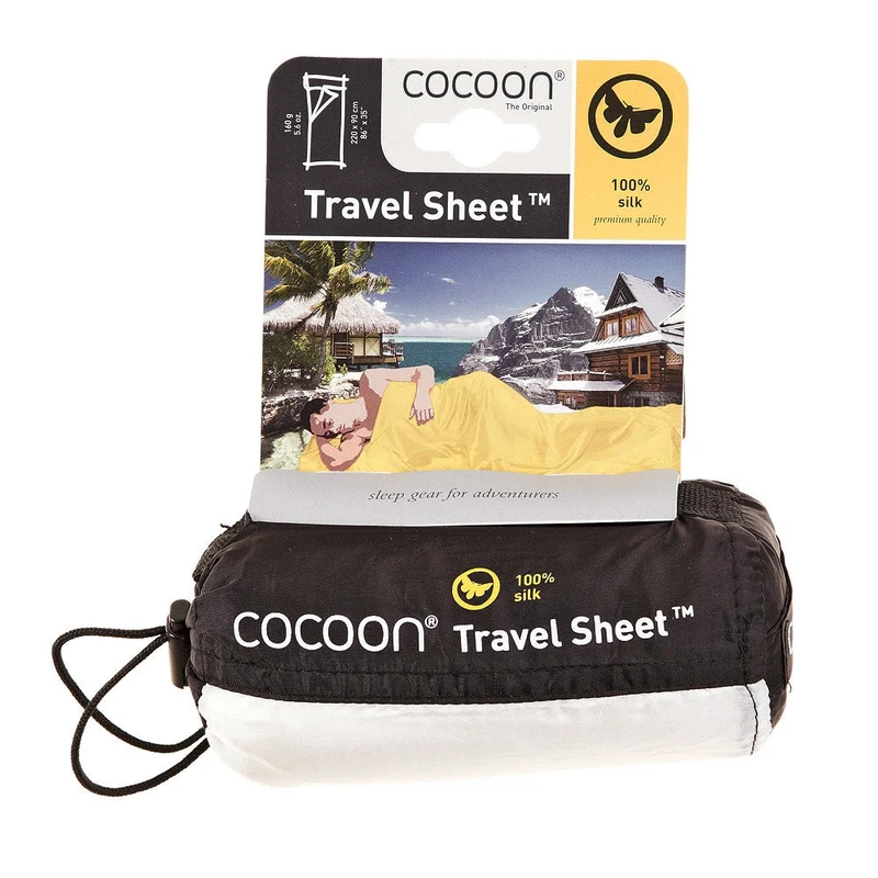 Drap de sac de couchage 100% soie Rectangulaire