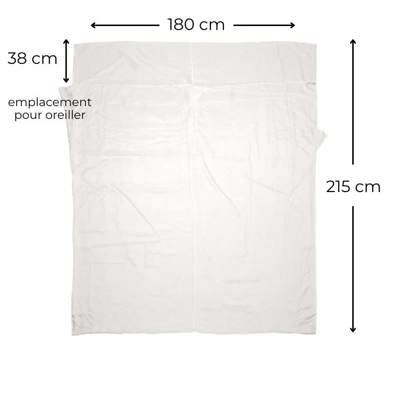 Drap de sac de couchage en soie 2 personnes Silk Peak