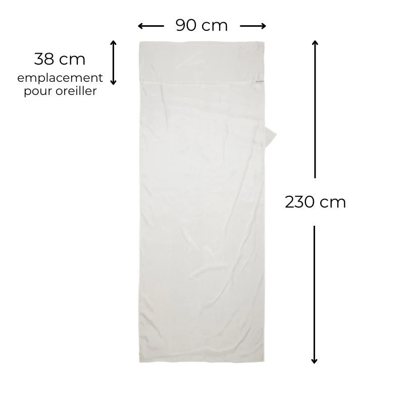 Drap de sac de couchage en soie rectangulaire Silk Peak