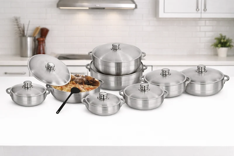 Ensemble Marmites cuisine Aluminiun – 6 Pièces