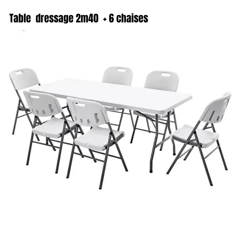 Table dressage 2m40 + 6 chaises
