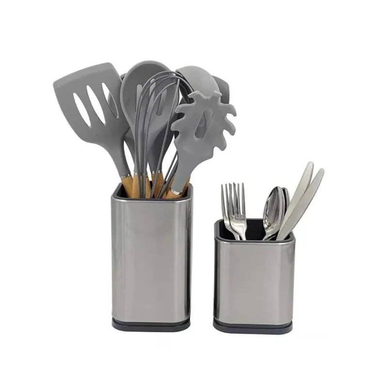 Pot à ustensiles de cuisine en inox