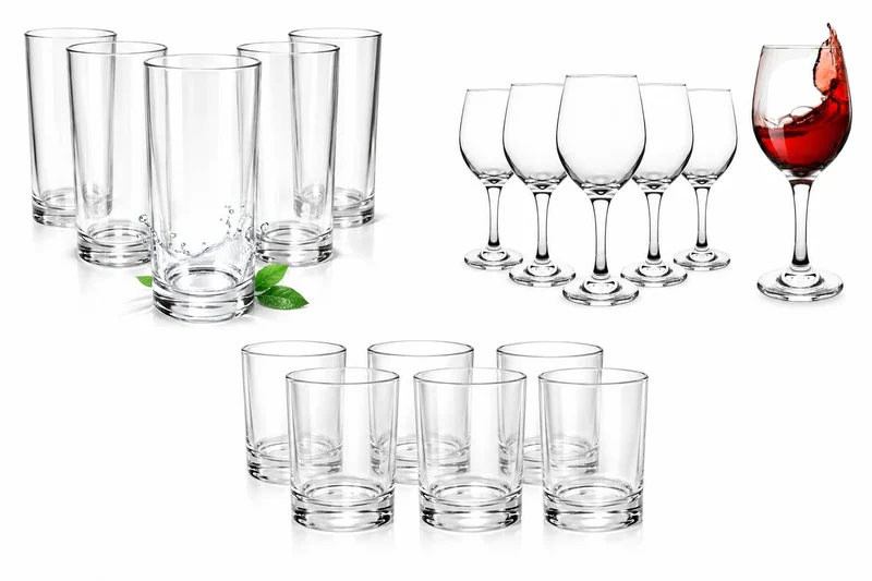 Pack de 18 Verres Élégance