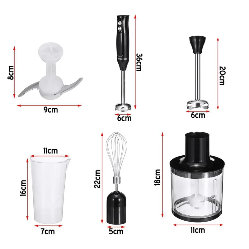Mixeur Plongeant Professionnel XRoyal 5 en 1 – 1200W