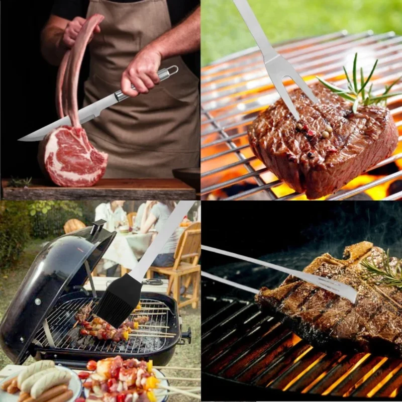 Ensemble d'ustensiles barbecue 6 pcs