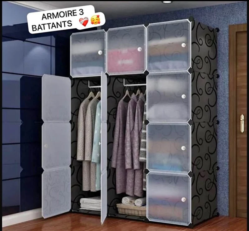 Vente Armoire 3 battants en plastique