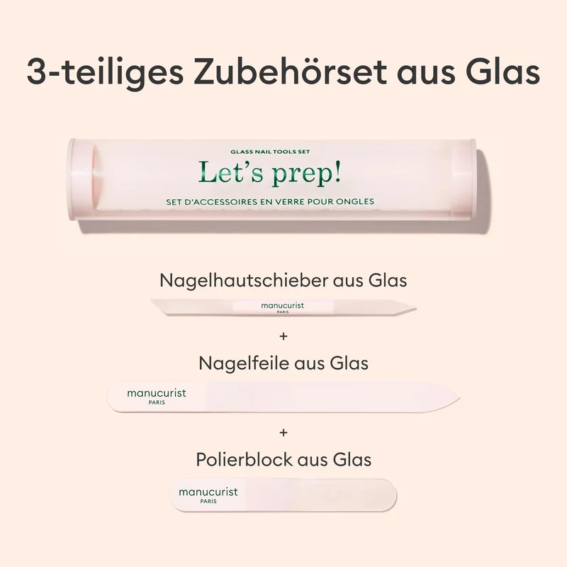Trio Accessoires en verre pour ongles